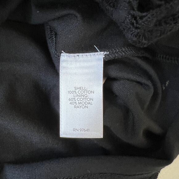 J. Jill Lace Blouse 3/4 Sleeve Top Built in Lining Black XS NWT - Picture 6 of 6